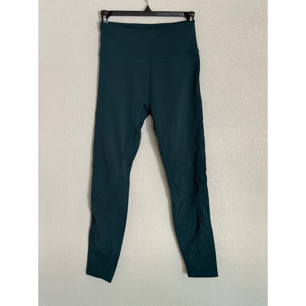 Alphalete Womens High Waisted Performance Leggings Teal Green Size Medium